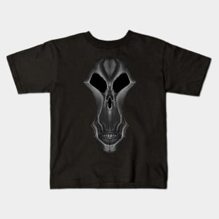 Long creepy skull design Kids T-Shirt